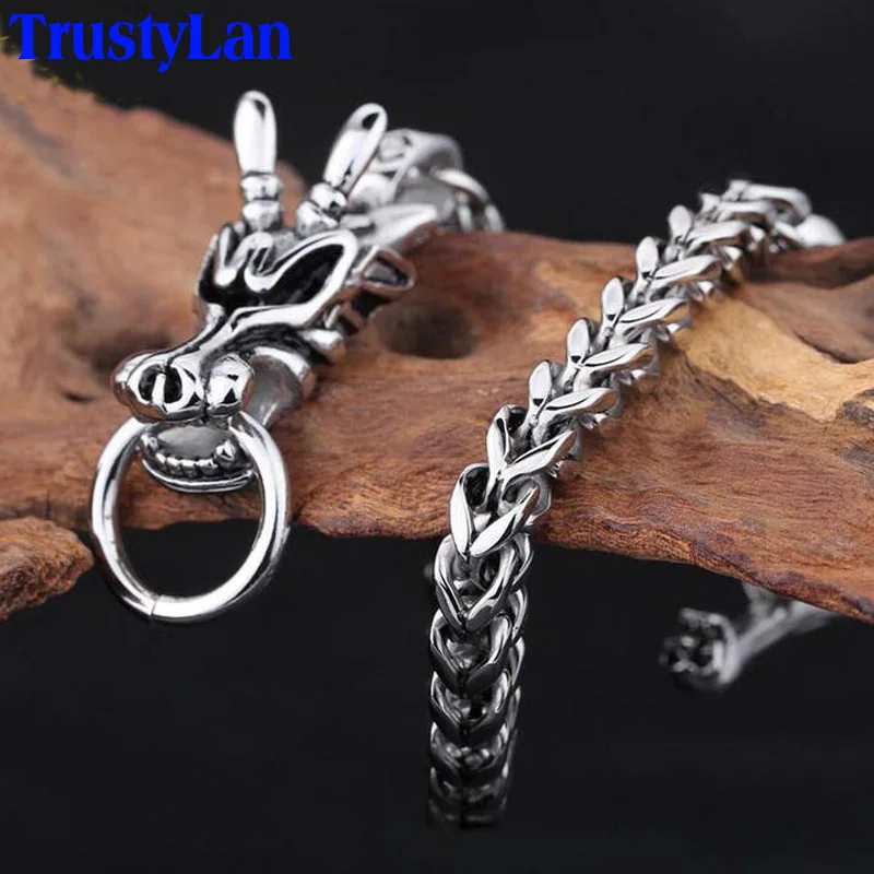Trustylan никогда не увядает Нержавеющая сталь браслет Для мужчин Роскошные