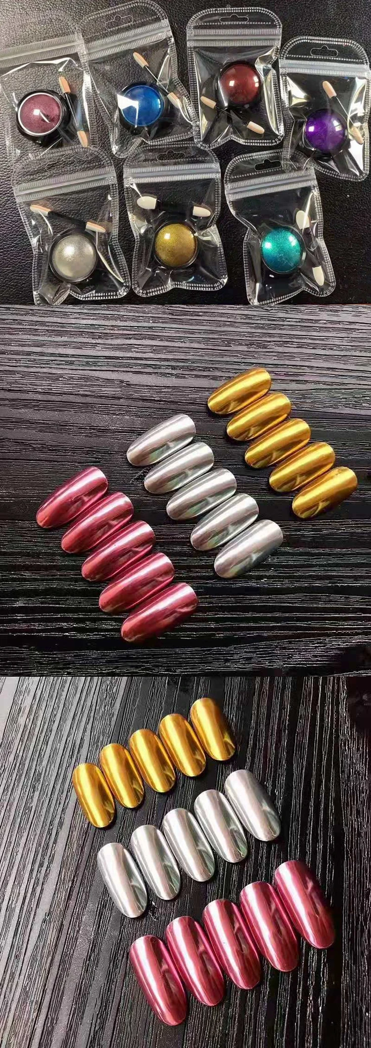 LEMAX Shining Nail Glitter Chrome Powder Nail Gel Polishing Nail Decoration Design Nail Art Manicure Pigment Mirror Powder Bling