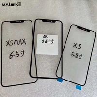 2pcs maijieke screen front outer glass lens with oca for iphone xs max xr x digitizer touch panel cover glass replacement
