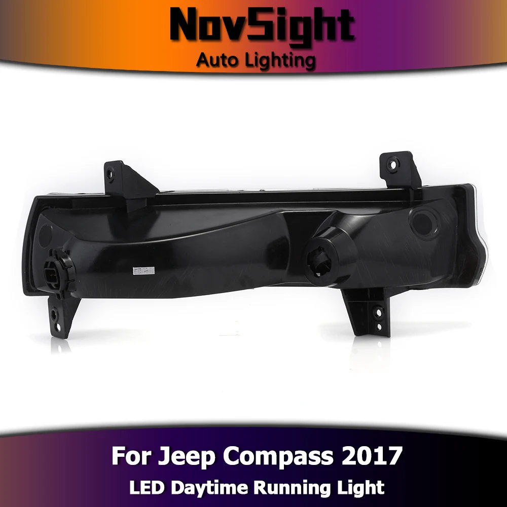 NOVSIGHT белая автомобильная светодиодная лампа для Jeep Compass 2017 дневная ходовая DRL с