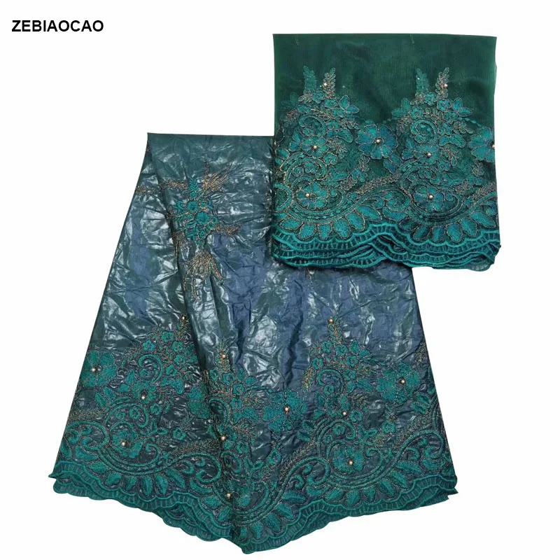 ZEBIAOCAO 2020 Африканский tissu bazin riche ткань brode с 2Yds французский Тюль Кружева для шарфа