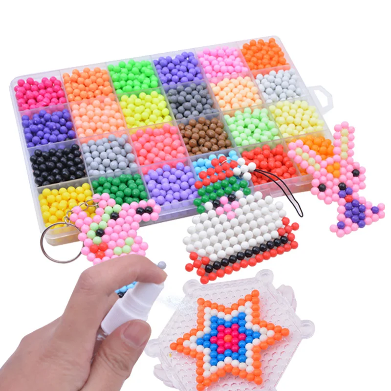 3D DIY бусины животные водные липкие Perlen аквапазлы игрушки Набор пазлов