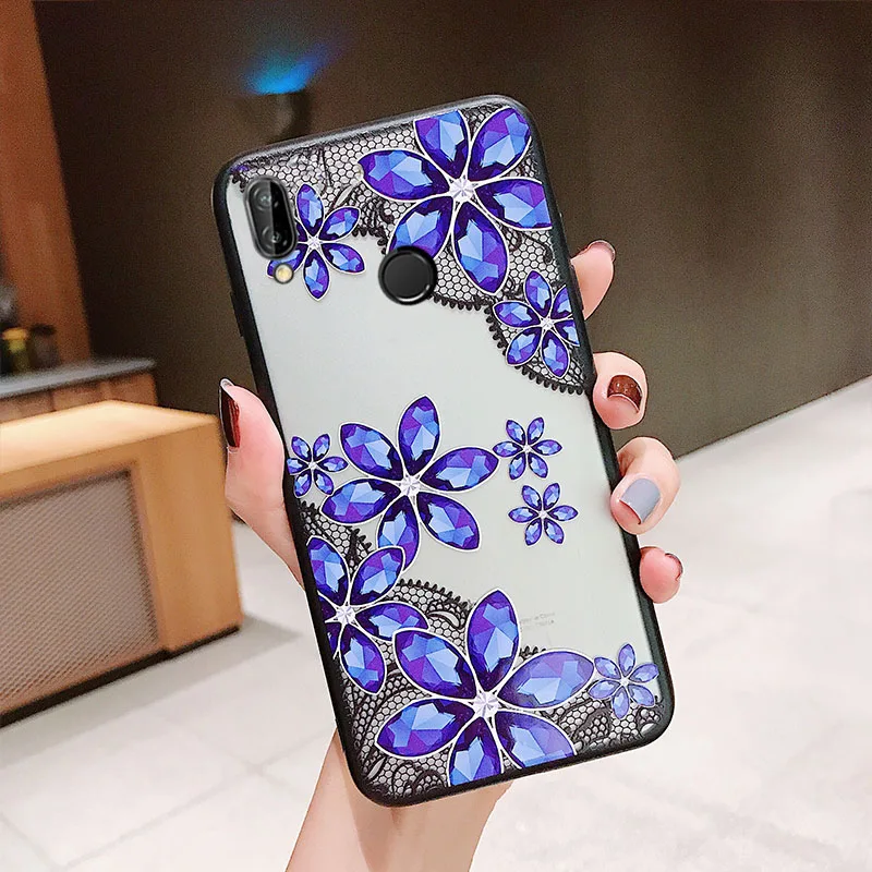 Rheinruby 3D кружевной Цветочный чехол для huawei P20 Pro P8 P10 P9 Lite Nova 3 3I 2 S Чехол НУА Вэй слава