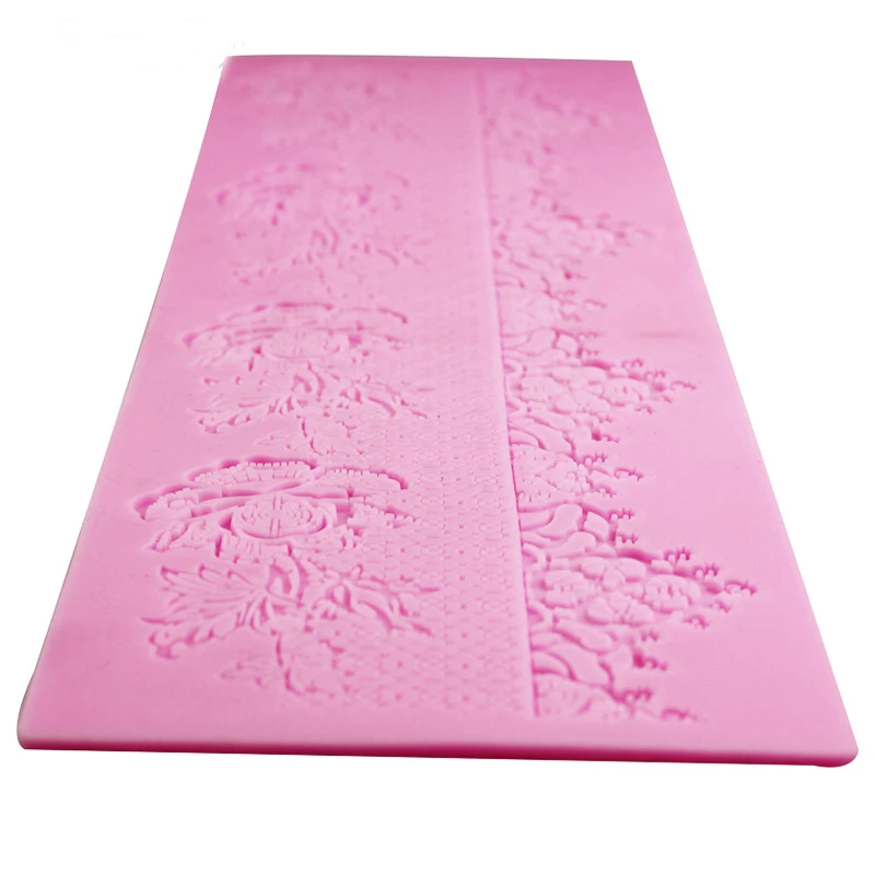 Прочная Красивая силиконовая форма Роза кружевной коврик помадка для украшения