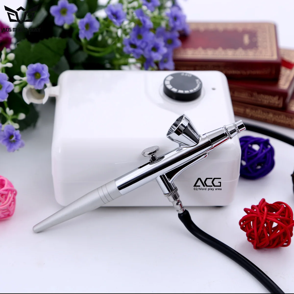 Мини HD Макияж воздушный компрессор Аэрограф кислорода спрей Настой машины |