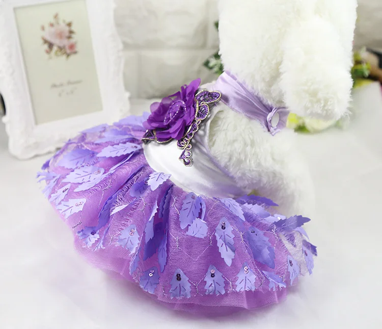 Платье-пачка с цветочным рисунком для щенков Vestidos свадебное платье в стиле