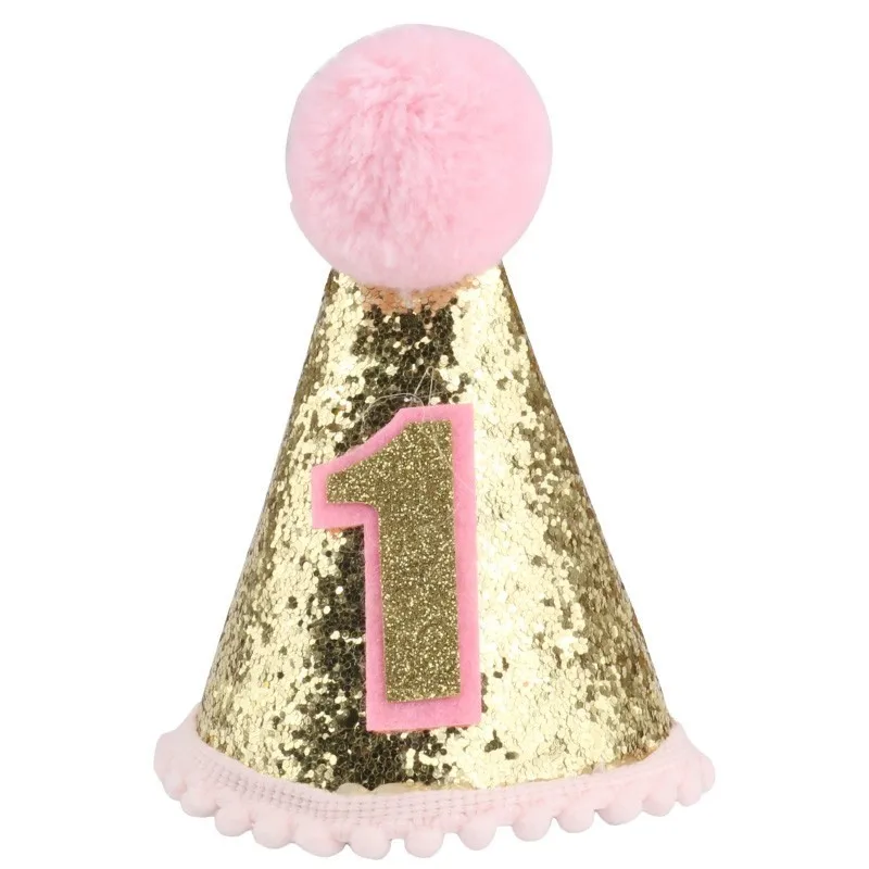 pink 1 year old Pet шапки для собак для кошек и собак, наряд на первый день рождения пайеткам Головные уборы Регулируемая бейсбольная кепка для рождественской вечеринки аксессуары для домашних животных для щенка - Цвет: pink 1 year old