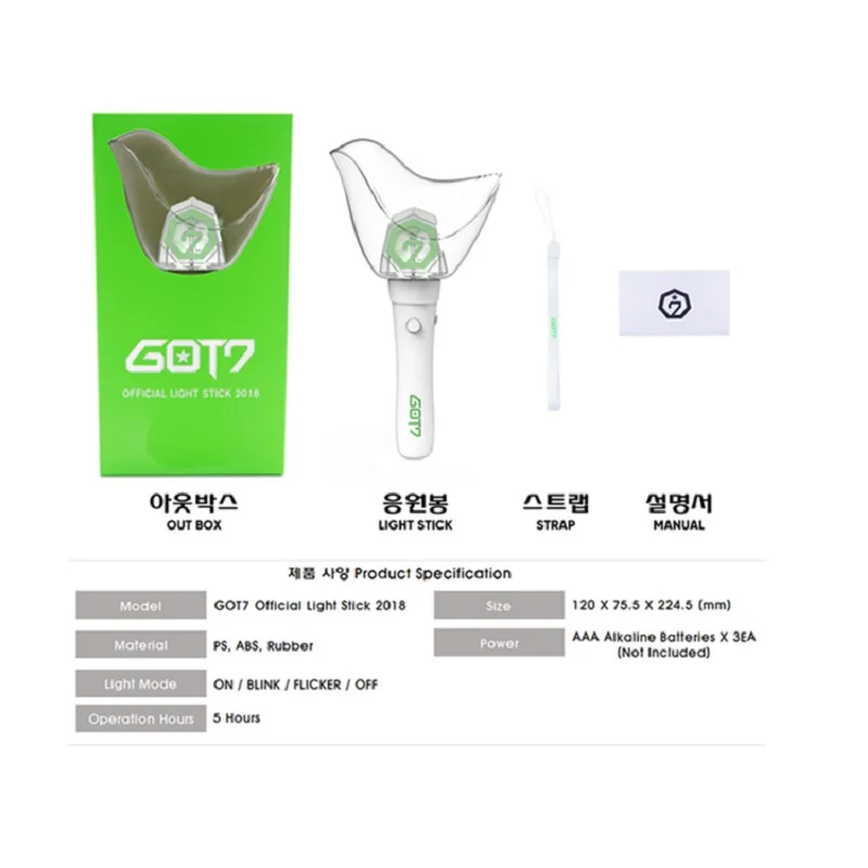 

2018 Newest LED GOT7 Ver.2 Stick Lamp KPOP Concert Lamp Hiphop Lightstick Light-Up Toys Kid gift Fans Collection Decoration