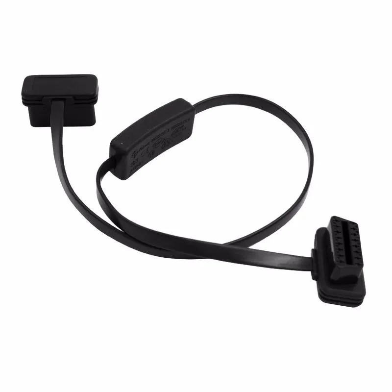 OBD II Удлинительный кабель с переключателем плоский тонкий как лапша 16PIN OBD2 кабель с переключателем Тип Aut сканер разъем