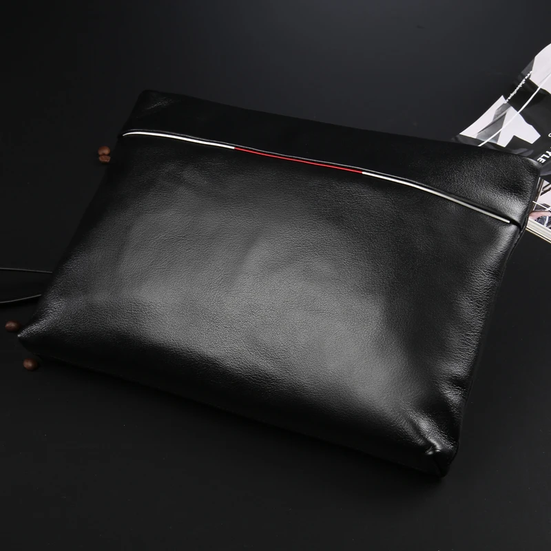 Сумка Wmnuo 2020 мужская из натуральной воловьей кожи клатч модный вместительный