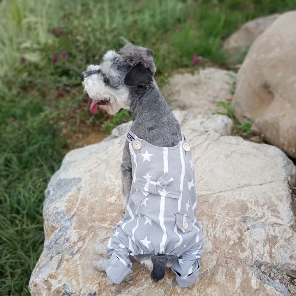 Летняя одежда для собак сезон весна лето дышащая с милыми звездами костюм