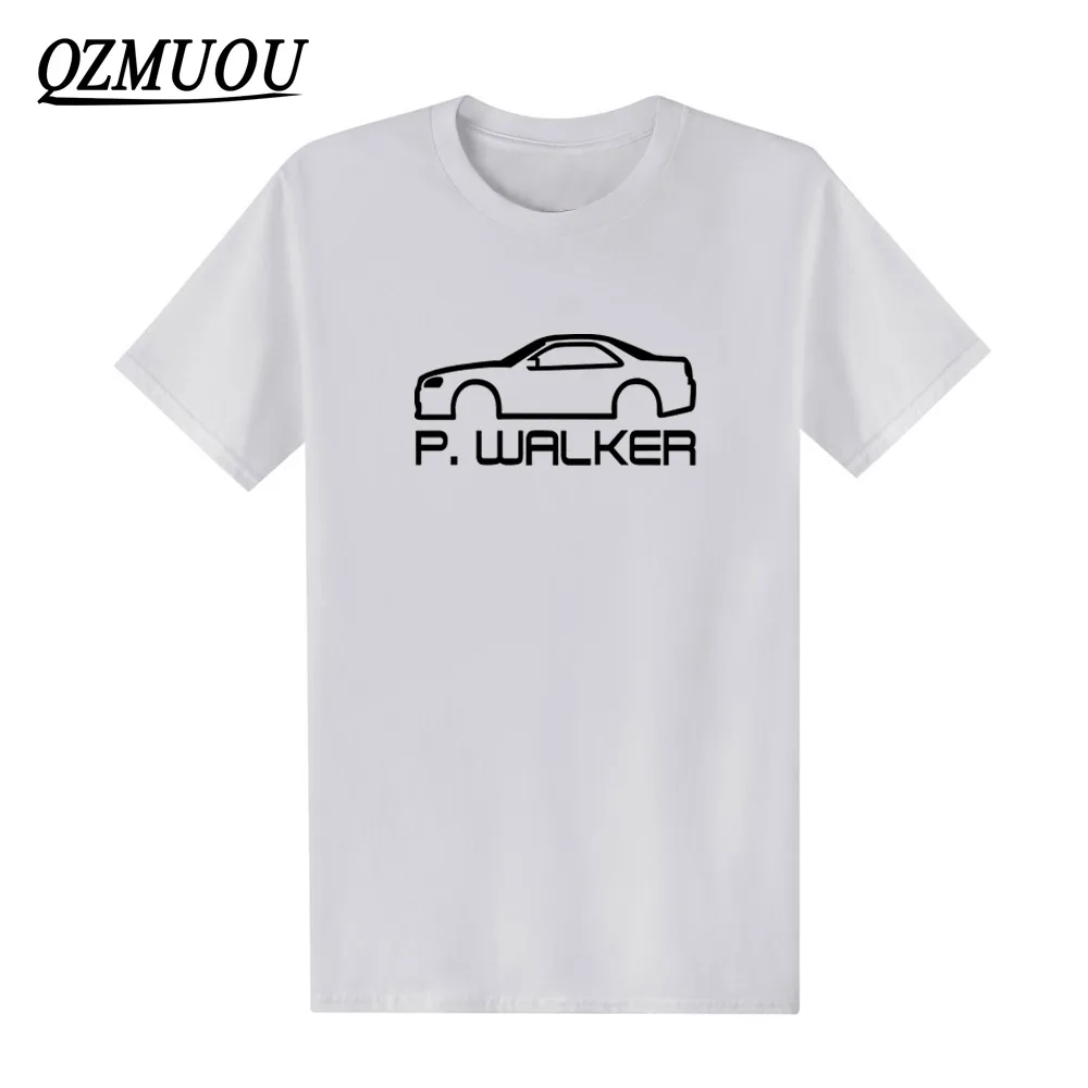 Футболка мужская с принтом Форсаж 7 Пол Уокер модная повседневная хлопковая