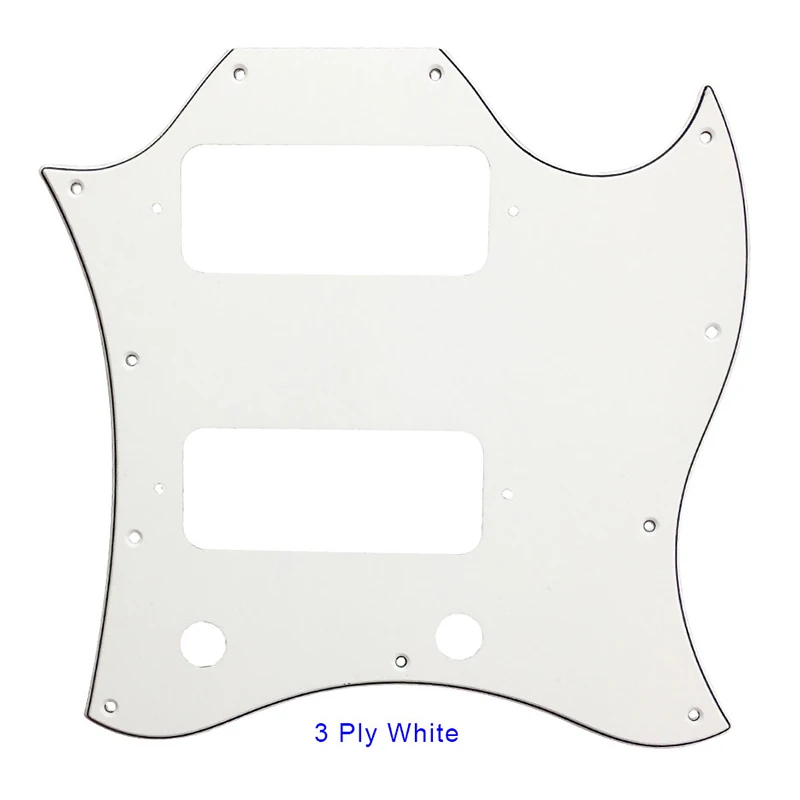 3 Ply White Pleroo гитарные части накладки для Gibson standard SG полное лицо царапины пластины Route P90 звукосниматели лучшая защита для гитары ra - Цвет: 3 Ply White