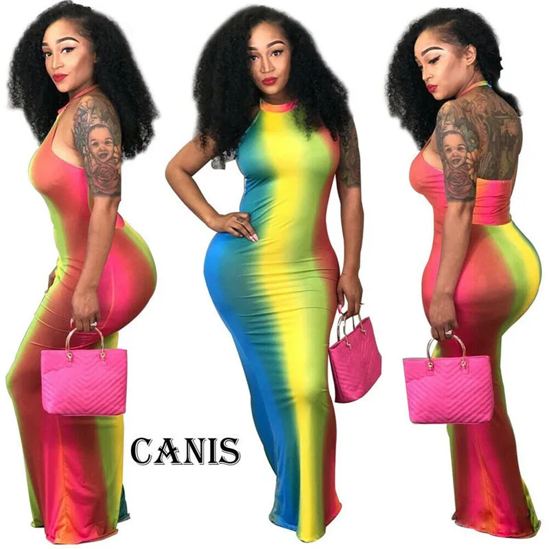 Женское длинное платье облегающее вечернее без рукавов 2019 | Женская одежда