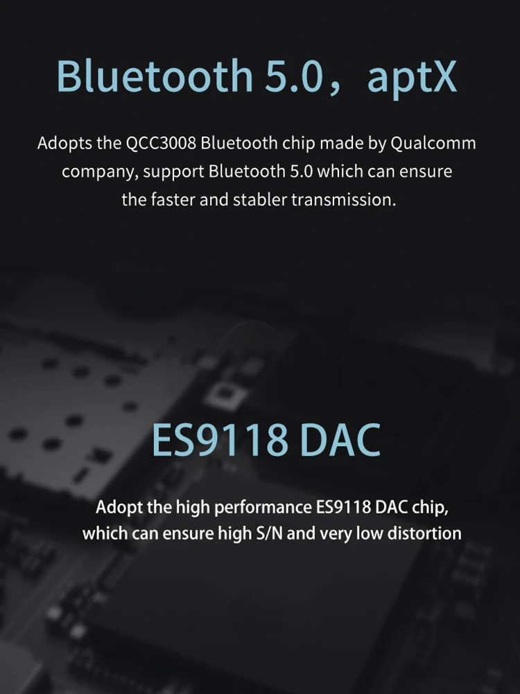Портативный усилитель для наушников XDUOO XQ25 Hi-Fi аудио Bluetooth 5 0 AMP ES9118 USB DAC NFC