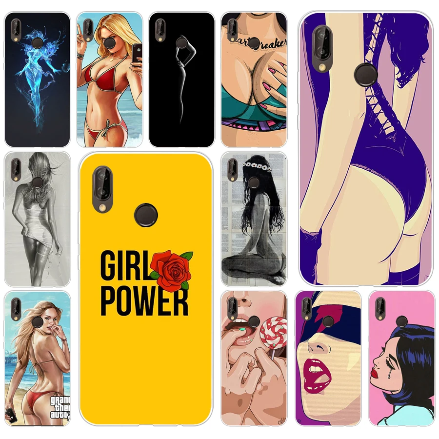 Мягкий силиконовый чехол из ТПУ для huawei p 20 lite pro y6 2017 mate 10 163AQ sex girl gta v | Мобильные