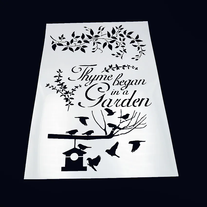 Пластиковая линейка для украшений Цветы и птица|Украшение| |