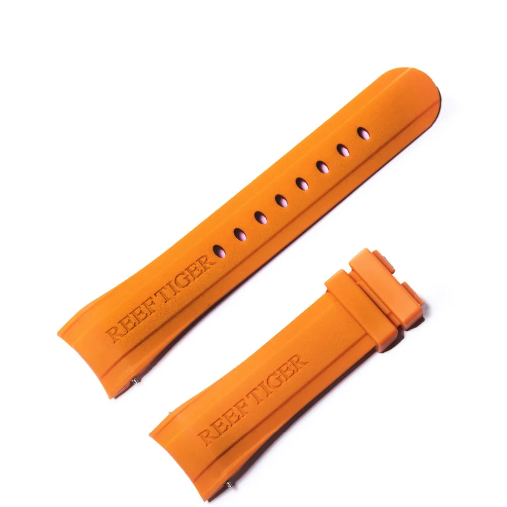 Reef Tiger/RT Men's Durable Rubber Strap with Buckle Rubber Watch Band Waterproof RGA3503