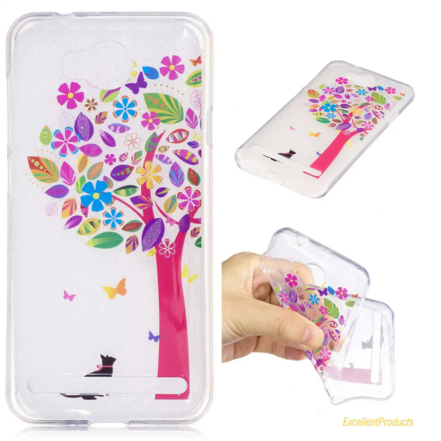 Стильный принт мультяшная Милая панда цветок кактус силиконовый мягкий ТПУ + imd