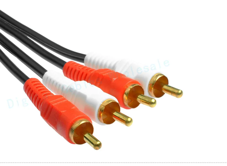 Оптовая продажа 2RCA штекер мужской аудио видео Расширенный av-кабель шнур для DVD HDTV