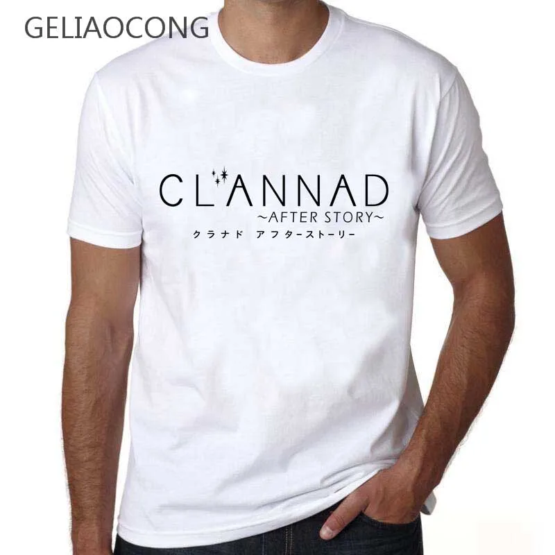 Geliaocong 2017 аниме унисекс футболки Clannad футболка сакагами Томое Косплэй Футболка