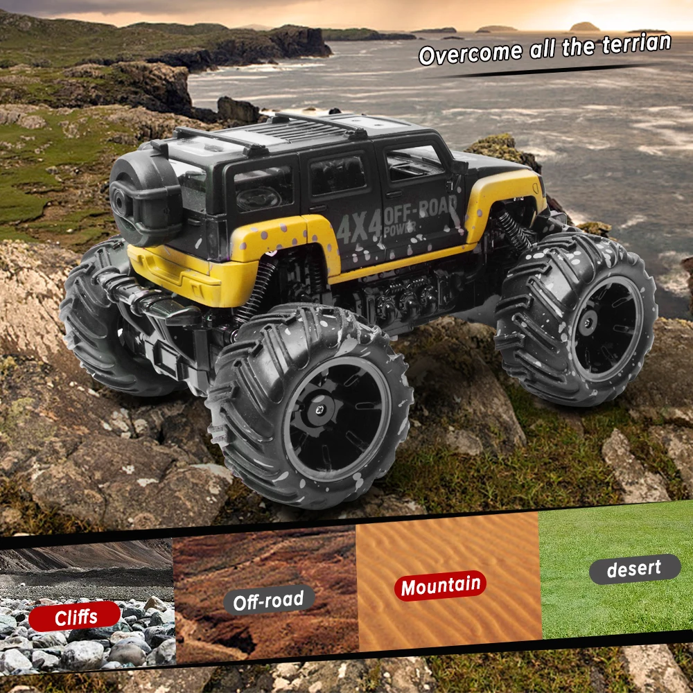 Gizmovine Rc автомобиль Dirt Bike игрушки 1/16 2WD Рок Гусеничный ралли Bigfoot автомобиль внедорожник пульт дистанционного управления машина для детей Большая распродажа