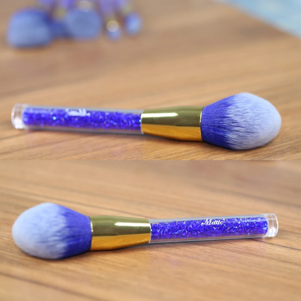 Набор кистей для макияжа Matto Кисточки Sparkling Blue 6 шт. с акриловыми ручками со