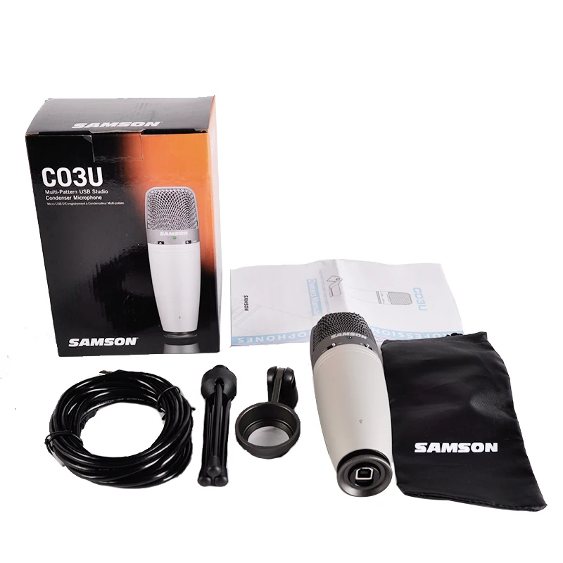 Оригинальный SAMSON C03U Многофункциональный USB Студийный конденсаторный микрофон