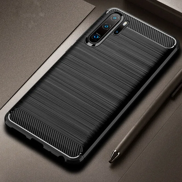 Роскошный защитный ТПУ силиконовый чехол из углеродного волокна для Huawei P30 Pro P 30