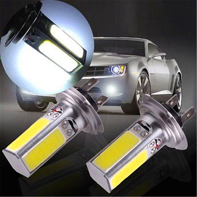 

2 pcs 20W H7 COB LED White Car Running Light Car Lamp Bulb for Fog Driving