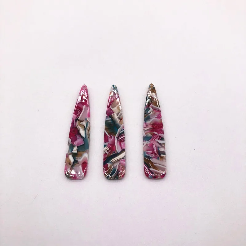 hot pink Новое поступление! 55x11 мм 100 шт./лот уксусная кислота в форме капли Шарм для серьги аксессуары/детали для серег ювелирных изделий - Цвет: hot pink