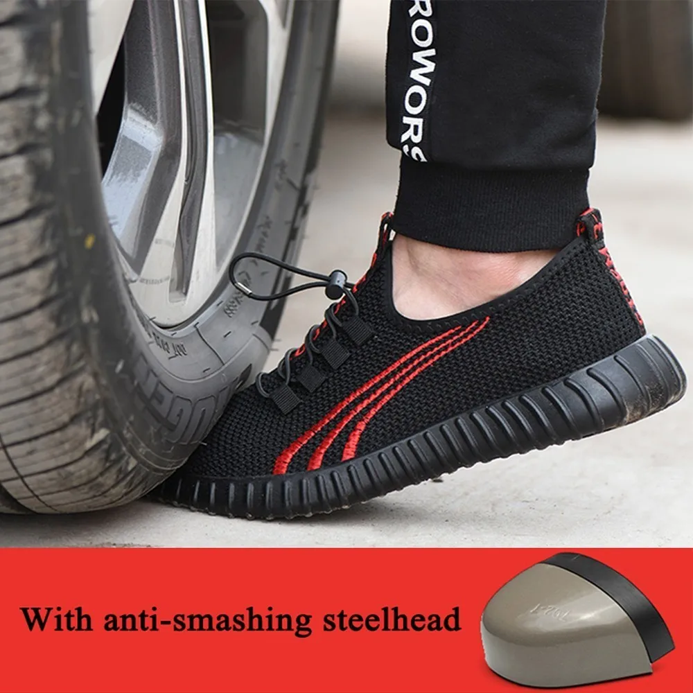 Men Shoes Work Safety Boot Steel Toe Breathable Anti-smashing Piercing Boots Sneakers Military | Обувь