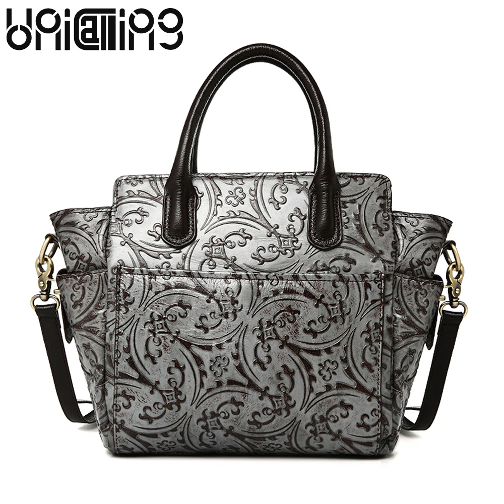 Новый стиль chiropter сумки модные из натуральной кожи тисненая женская сумка