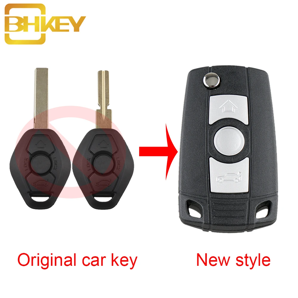 Трехкнопочный Чехол для автомобильного ключа от BHKEY чехол BMW HU92 или HU58 Blade 3 5 7 SERIES Z3