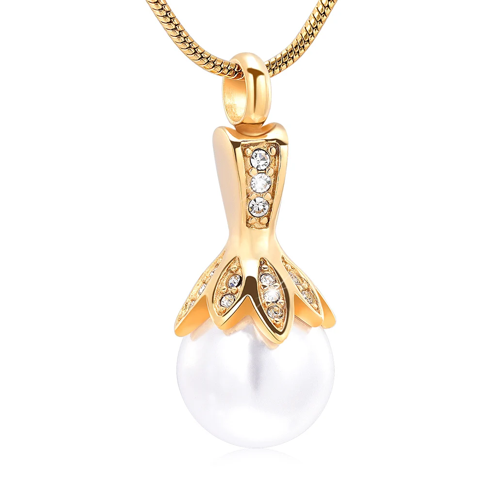 Памятные ювелирные изделия из нержавеющей стали жемчужная урна Кулон Ожерелье