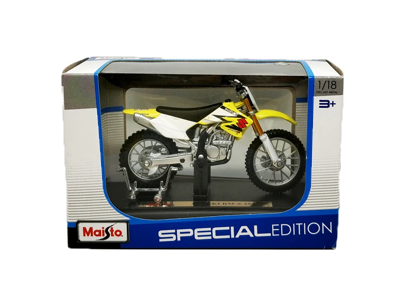 Maisto 1:18 Suzuki RM-Z250 Мотокросс литой велосипед миниатюрный мотоцикл