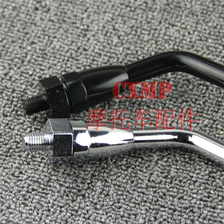 Высококачественное хромированное черное серебряное мотоциклетное зеркало для