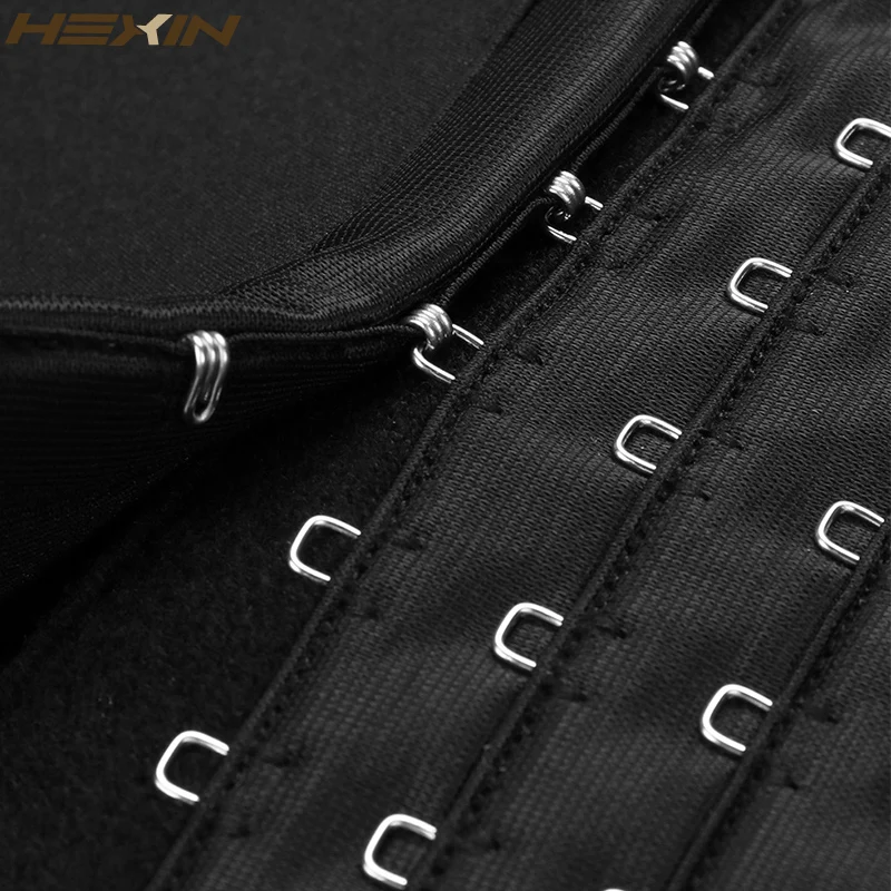 HEXIN 5 стали кости неопрена сауна пот тела формирователь для женщин Молния Талии Тренажер 4 ряд крючков моделирующее белье