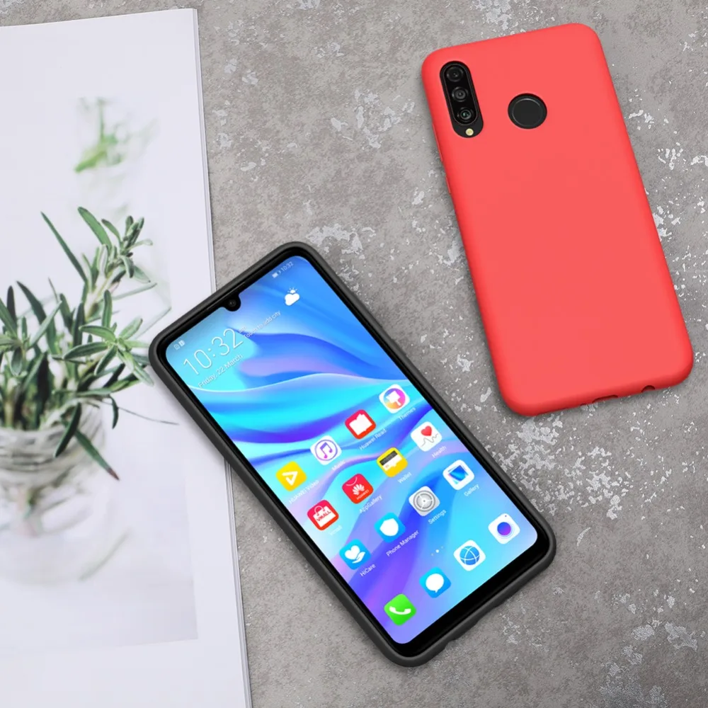10 шт./лот NILLKIN гибкий чистый чехол для huawei P30 Lite/Nova/4e Жидкая силиконовая Резина противоударный чехол для телефона