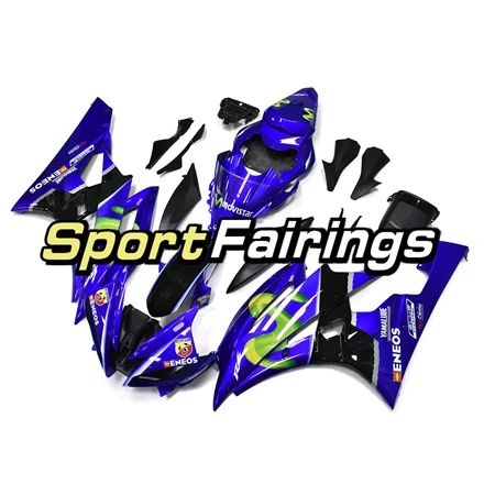 Полный обтекатели для Yamaha YZF 600 R6 06 07 YZF-R6 2006 2007 ABS Пластик мотоцикл обтекатель комплект синего и желтого цвета передка