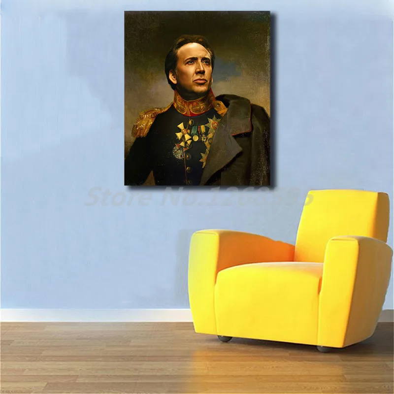 Николас Кейдж портрет HD Wall Art Винтаж постер и принт холст живопись, декоративная картина для офиса Гостиная Home Decor