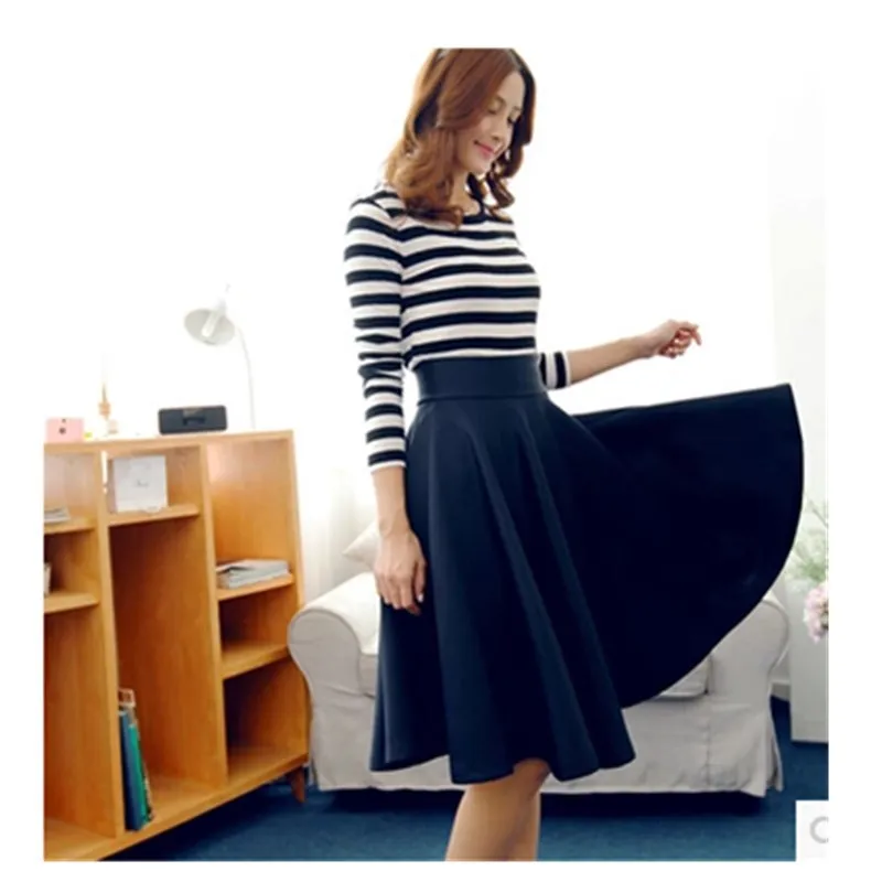 Женская длинная юбка на осень и зиму взрослая зонтик Ретро Талия для тела Новая