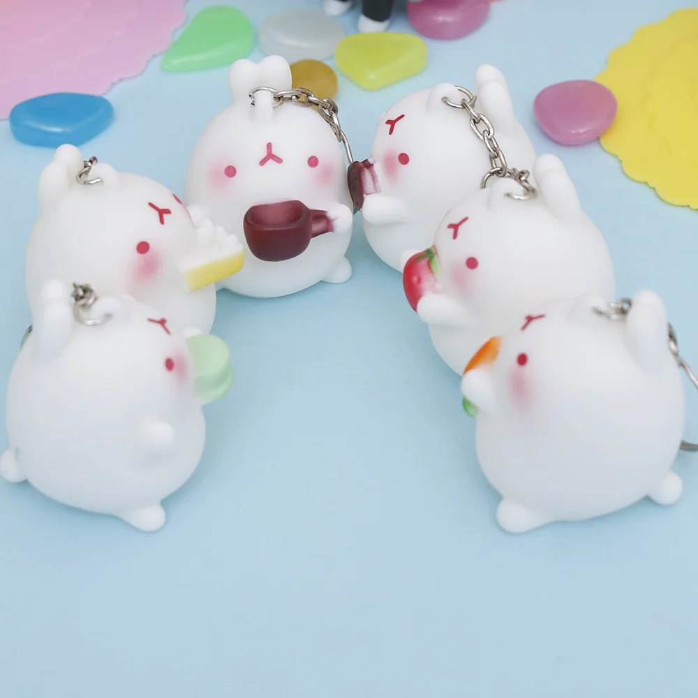 Креативный корейский милый Картофель Kawaii Кролик брелок для автомобиля сумка брелок Декор пара сумка маленькая дешевая мягкая пластиковая подвеска