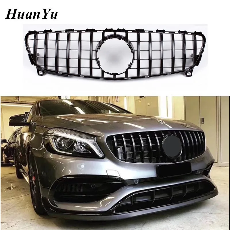 W176 Facelift GT решетка для Mercedes Benz A замена класса ABS передний гоночный гриль A200 A45 A250 2016