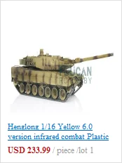 Henglong 1/16 зеленый 6,0 версия инфракрасный боевой Leopard2A6 rc Танк 3889 отдача ствола металлический трек Резина TH12771