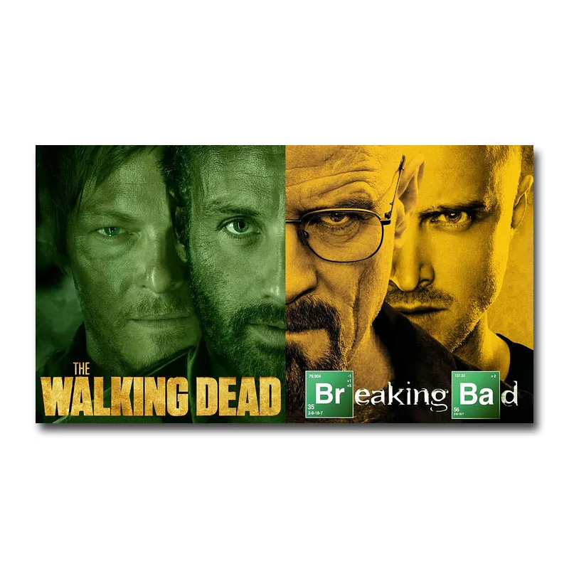 Художественная шелковая или холщовая печать постер для ТВ-сериала Ходячие