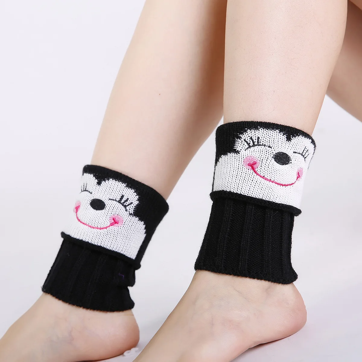 Модные осенне зимние Новые вязаные шерстяные носки комплект женских коротких