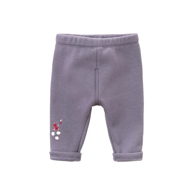 grey purple DBJ7865 dave bella/осенне-зимняя одежда для маленьких девочек детские длинные штаны для малышей - Цвет: grey purple