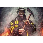 Алмазная 5D живопись храбрых пожарников, полноразмерная мозаика, вышивка крестиком, домашний декор, алмазная вышивка, портрет, узор