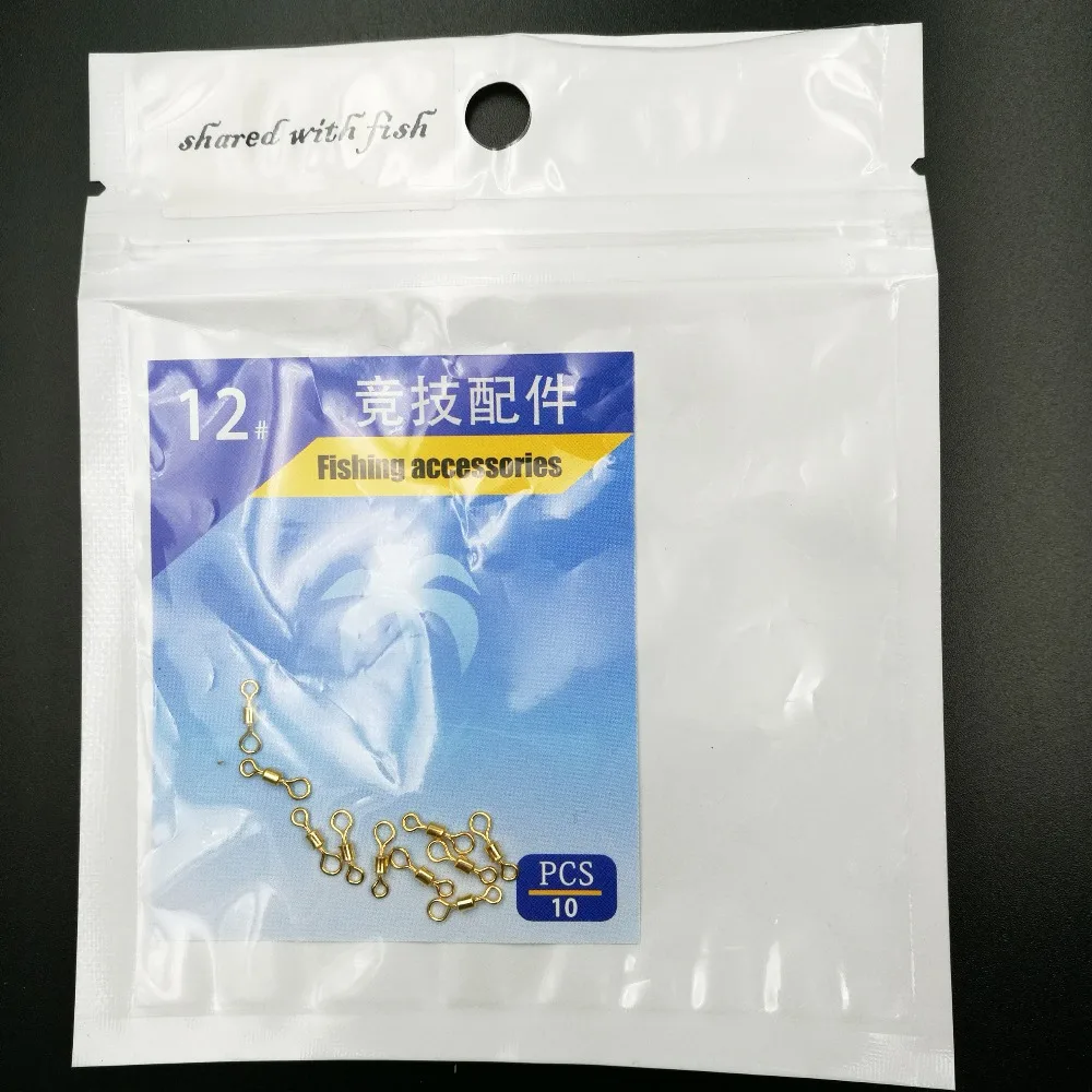 Шарикоподшипник из нержавеющей стали 10 шт./лот Золотые рыболовные Вертлюги